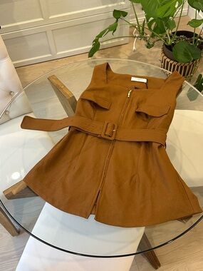 Brown Vest w/ Belt